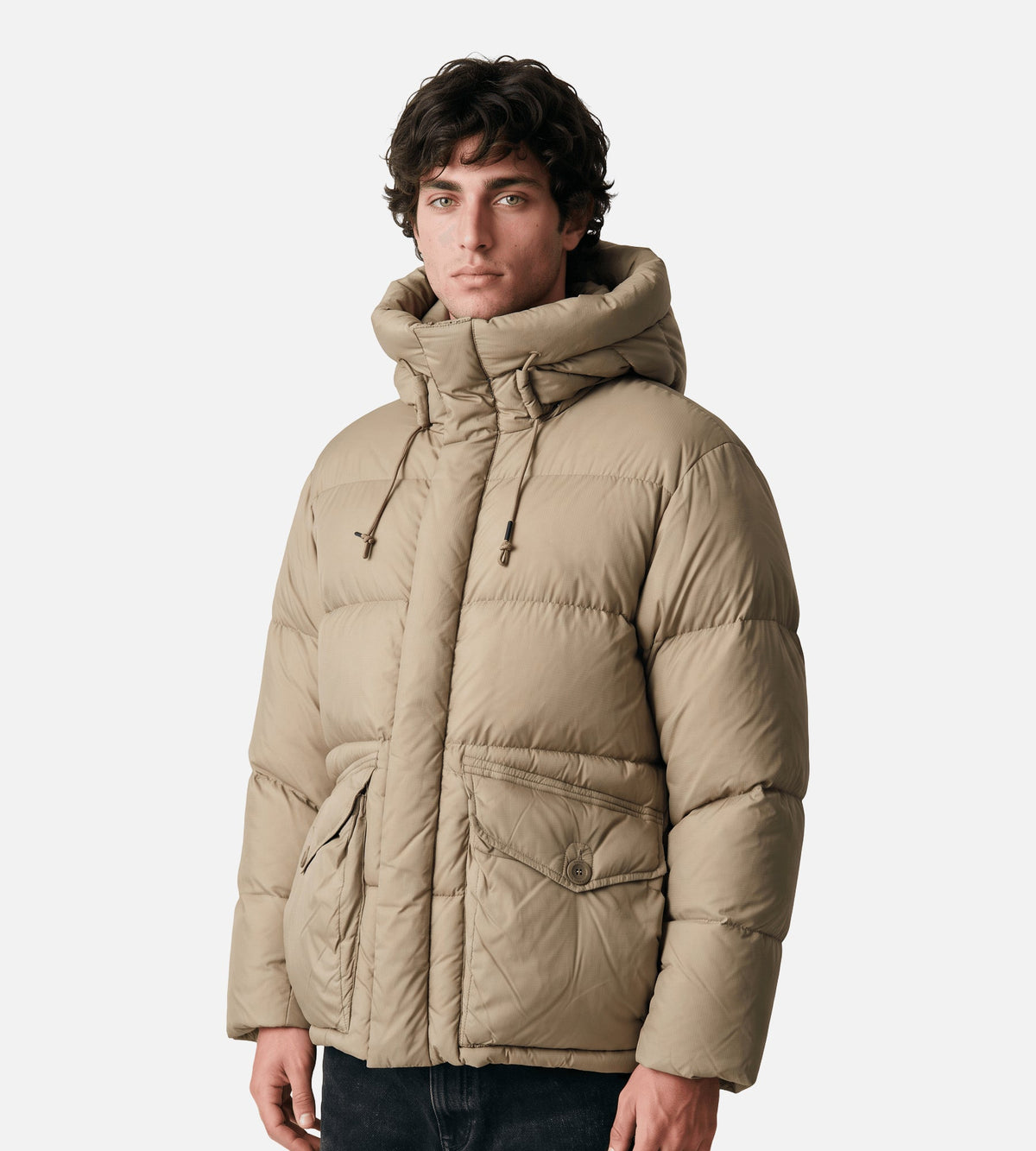 Ten-C Bruning Down Parka Pale Taupe