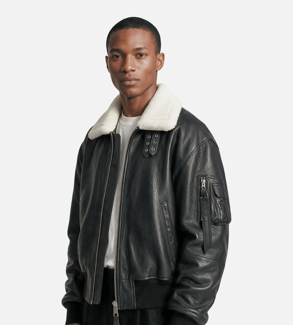 Alpha Industries B-15 Leather UV Black