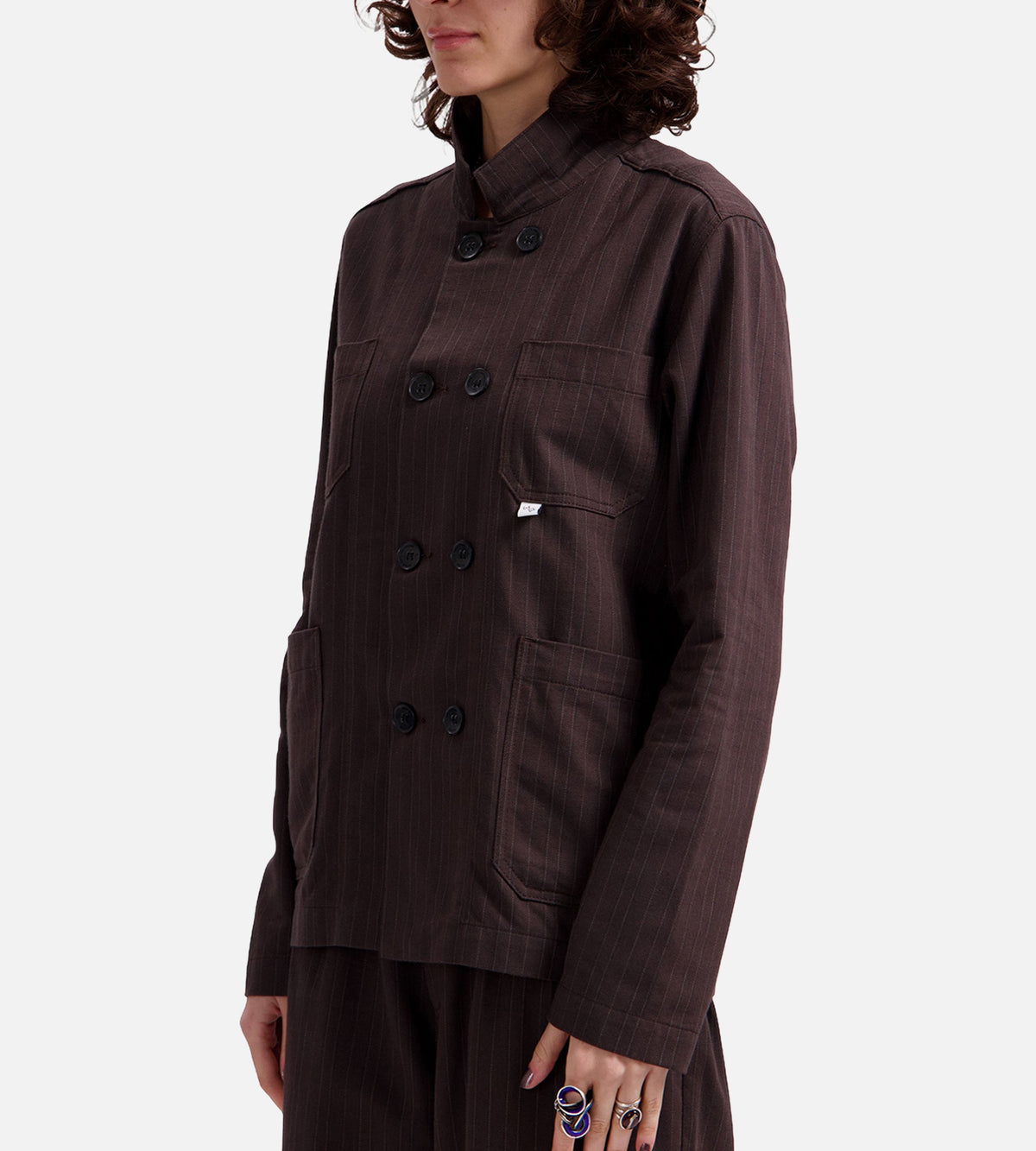 BONNE Bonne Jacket Brown Pinstripe