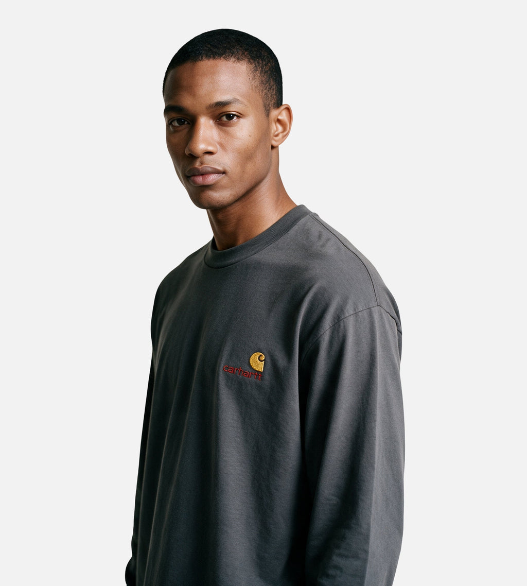 Carhartt WIP American Script Longsleeve Graphite