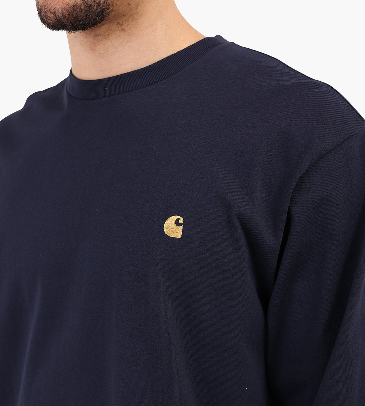 Carhartt WIP Chase Longsleeve Dark Navy Gold