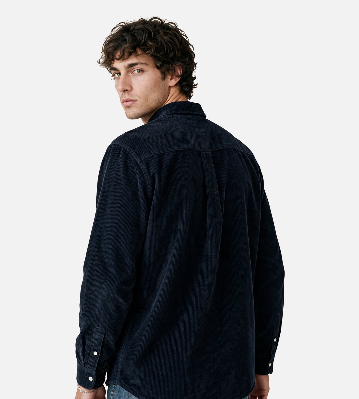 Carhartt WIP Long Sleeve Madison Cord Shirt Dark Navy