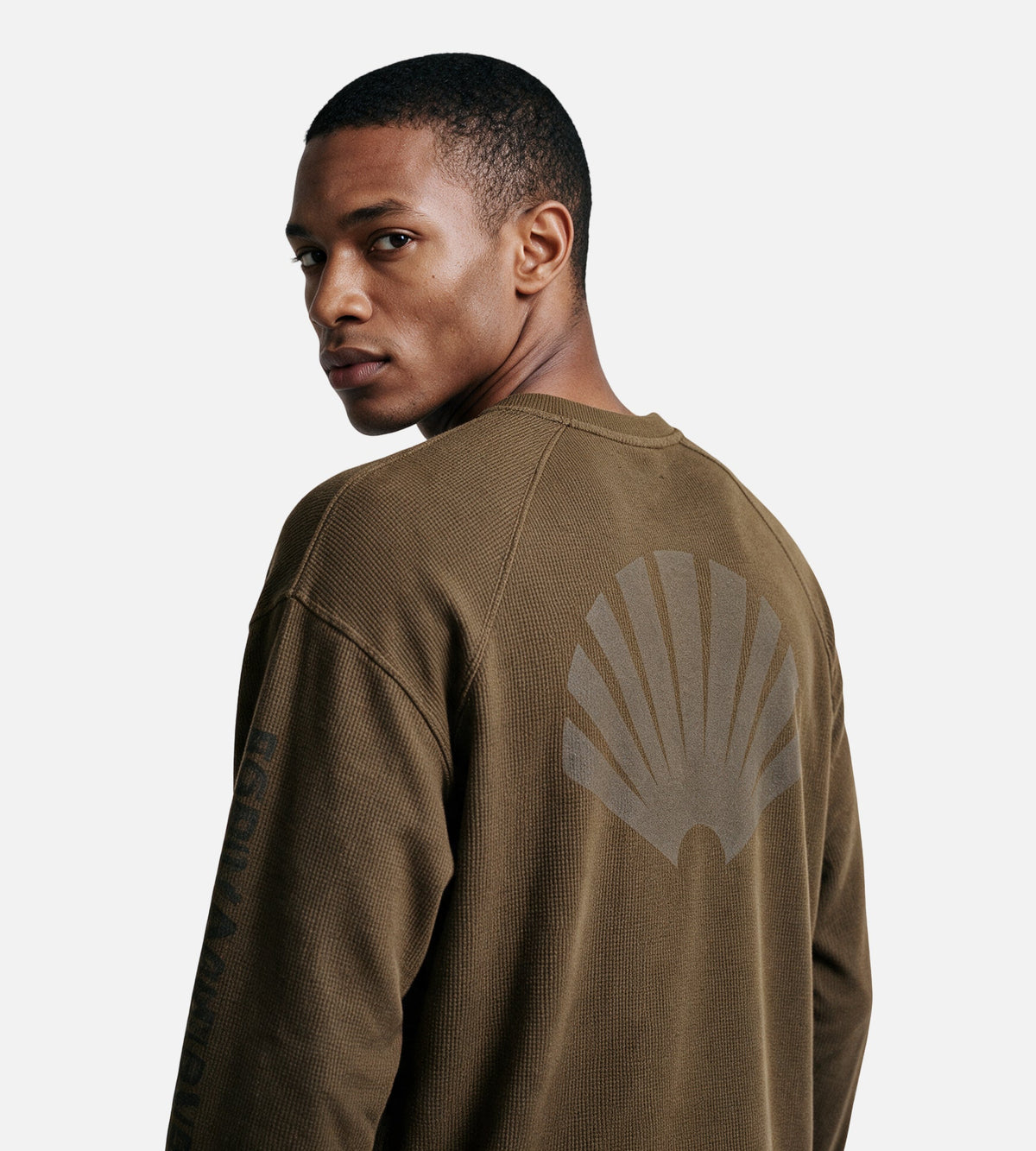 New Amsterdam Surf Association Logo Longsleeve Waffle Brown