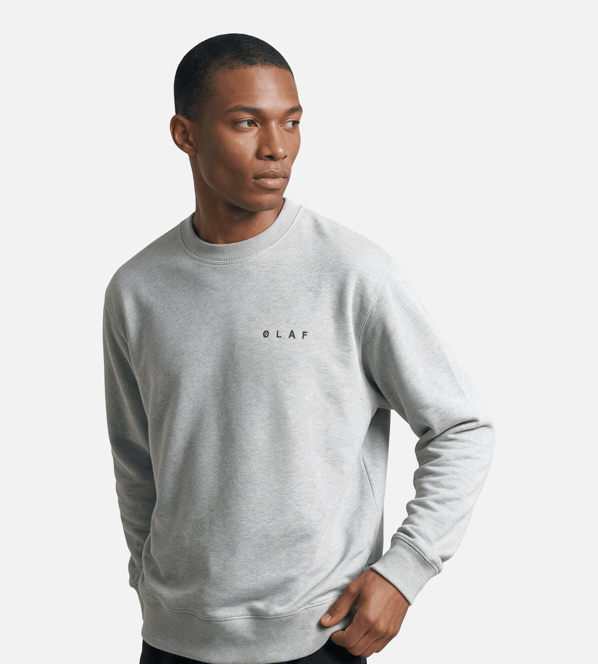 OLAF Lasso Face Crewneck Heather Grey