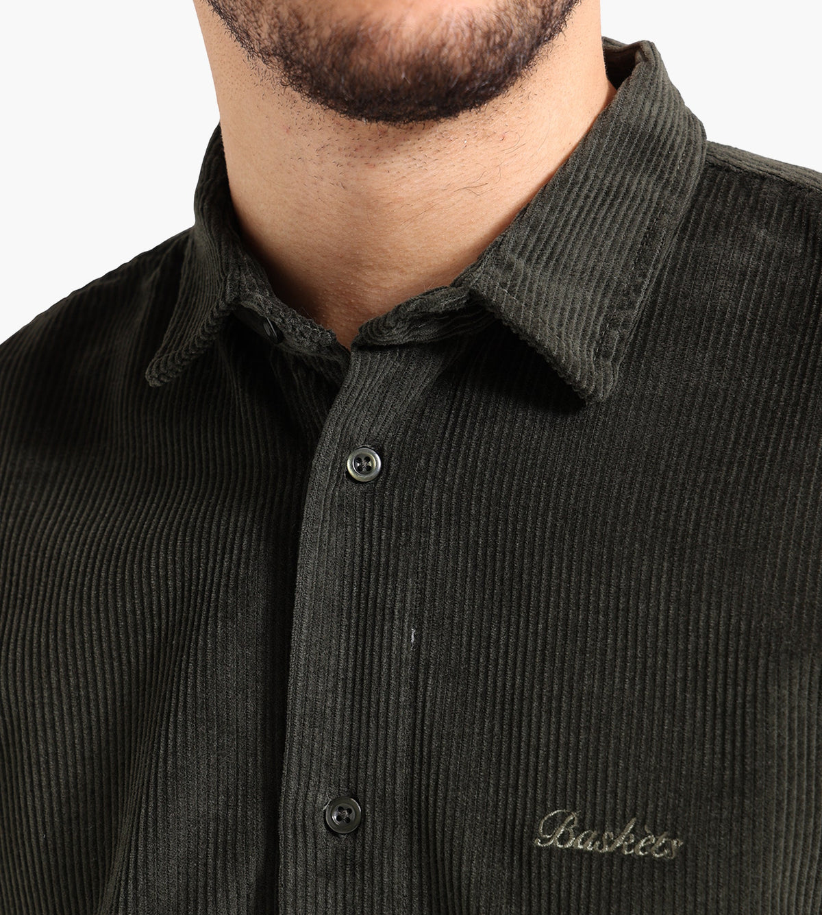 Baskèts Corduroy Shirt Moss Green