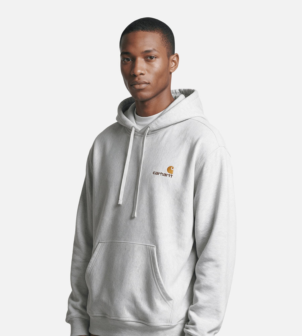 Carhartt WIP Hooded American Script Sweatshirt Ash Heather