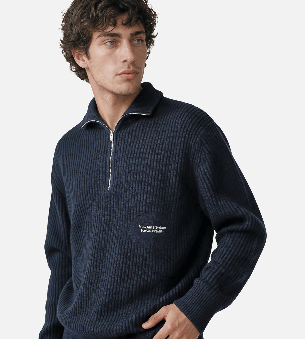 New Amsterdam Surf Association Knitted Half Zip Night