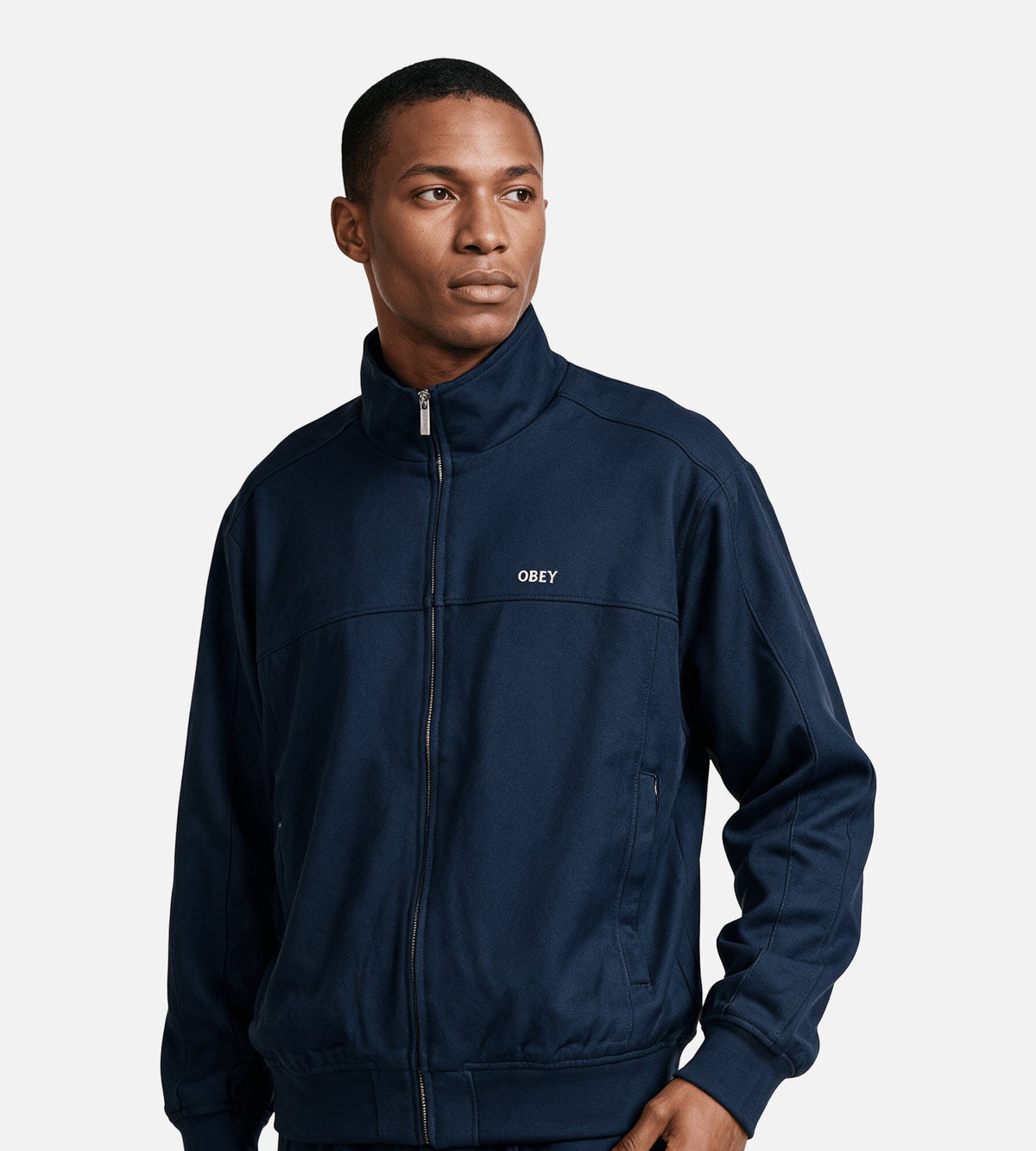 Obey Tailored Track Jacket Navy