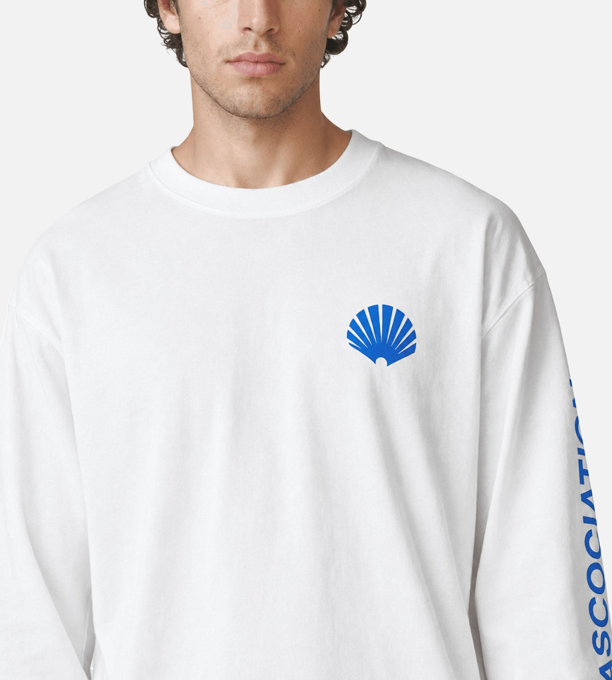 New Amsterdam Surf Association Logo Longsleeve White Cobalt