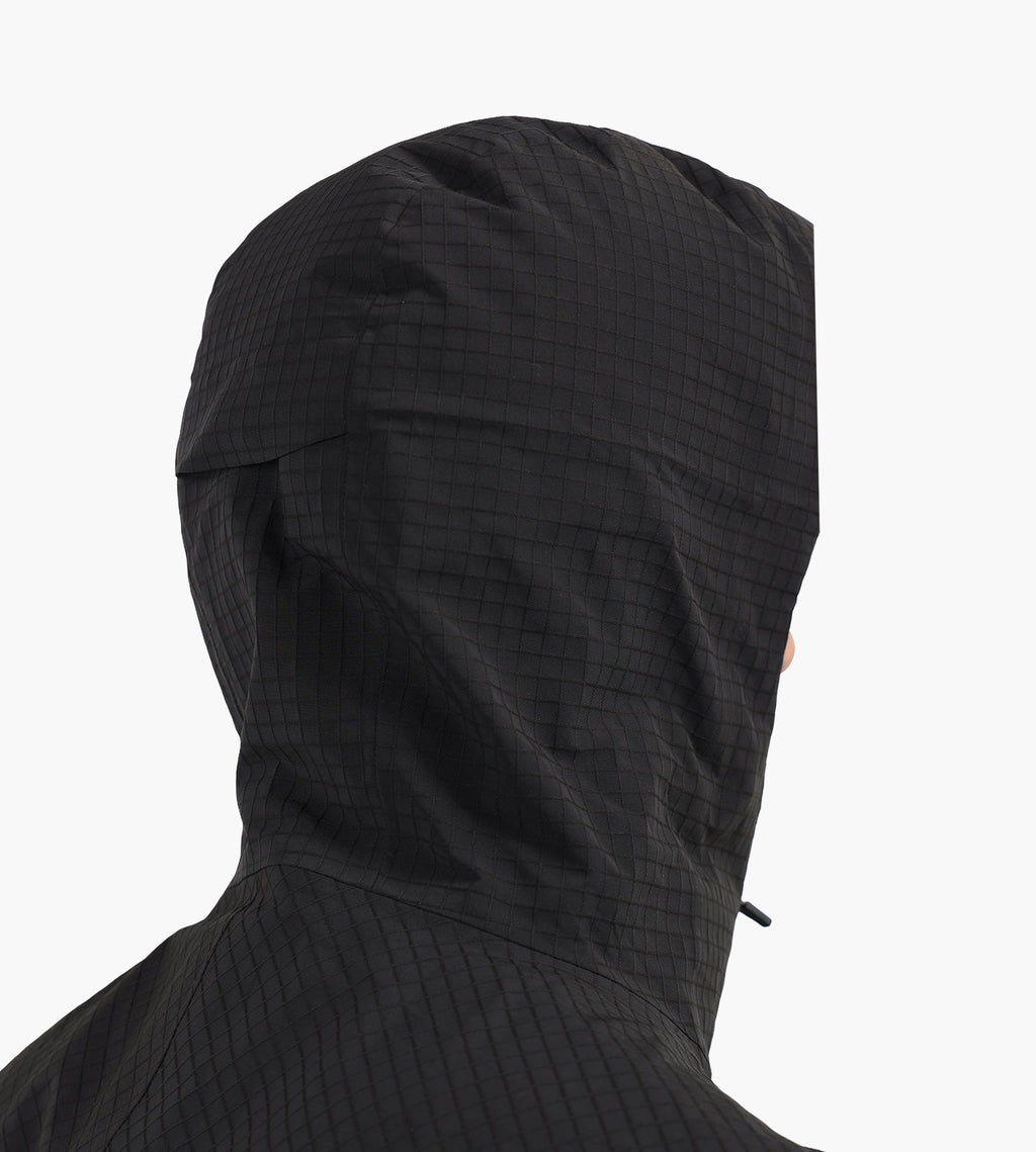 Hiking Patrol Waypoint Ripstop Hooded Jacket Charcoal Black