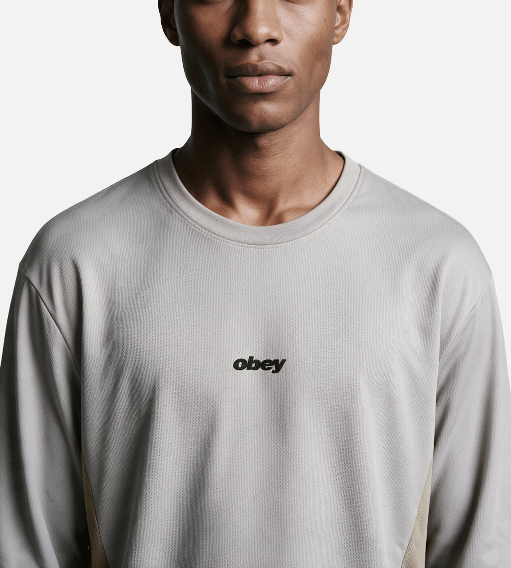 Obey Basecamp Knit Long Sleeve Shirt Drizzle Multi