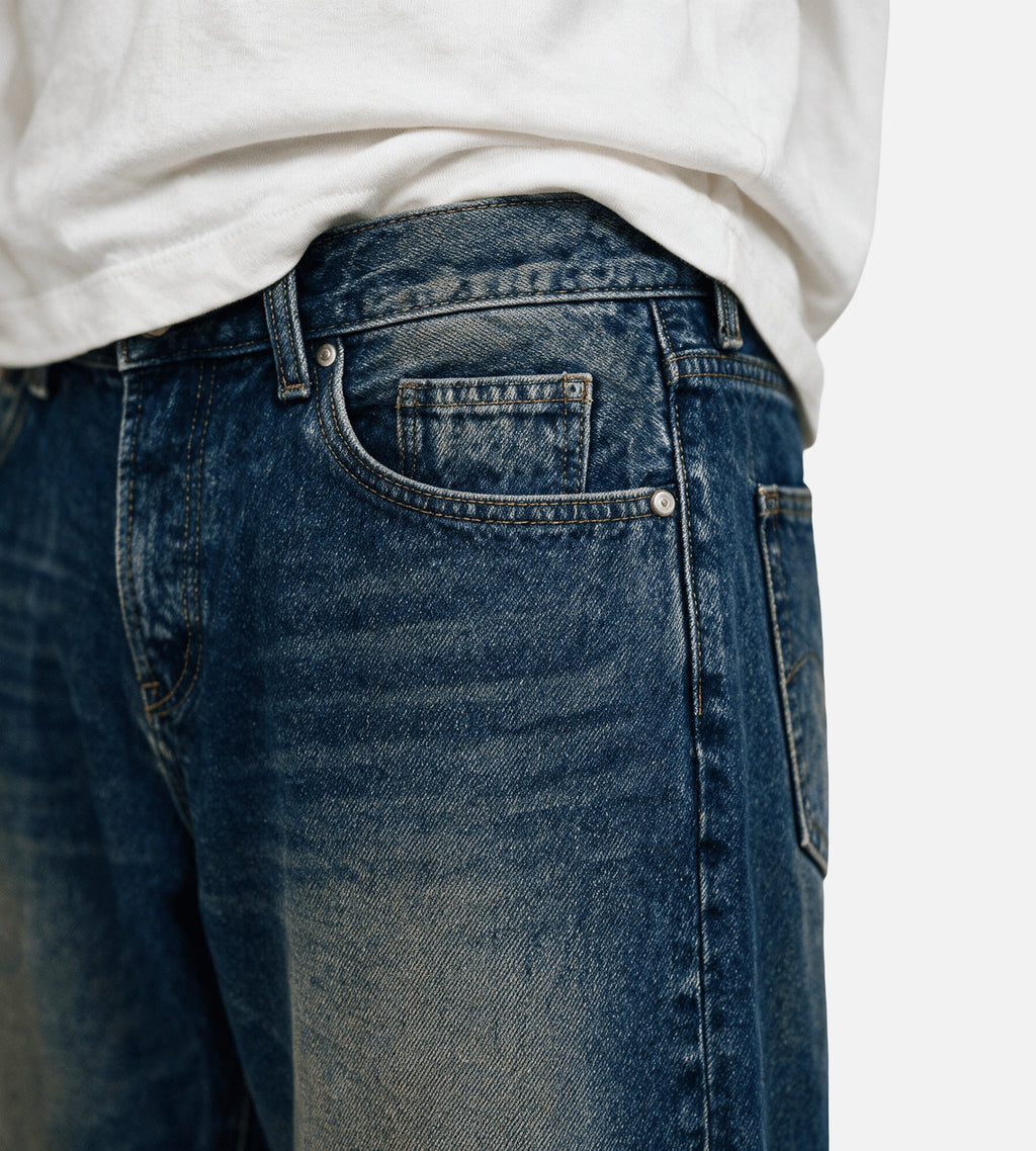 Obey Classic Baggy Denim Oil Stained Indigo