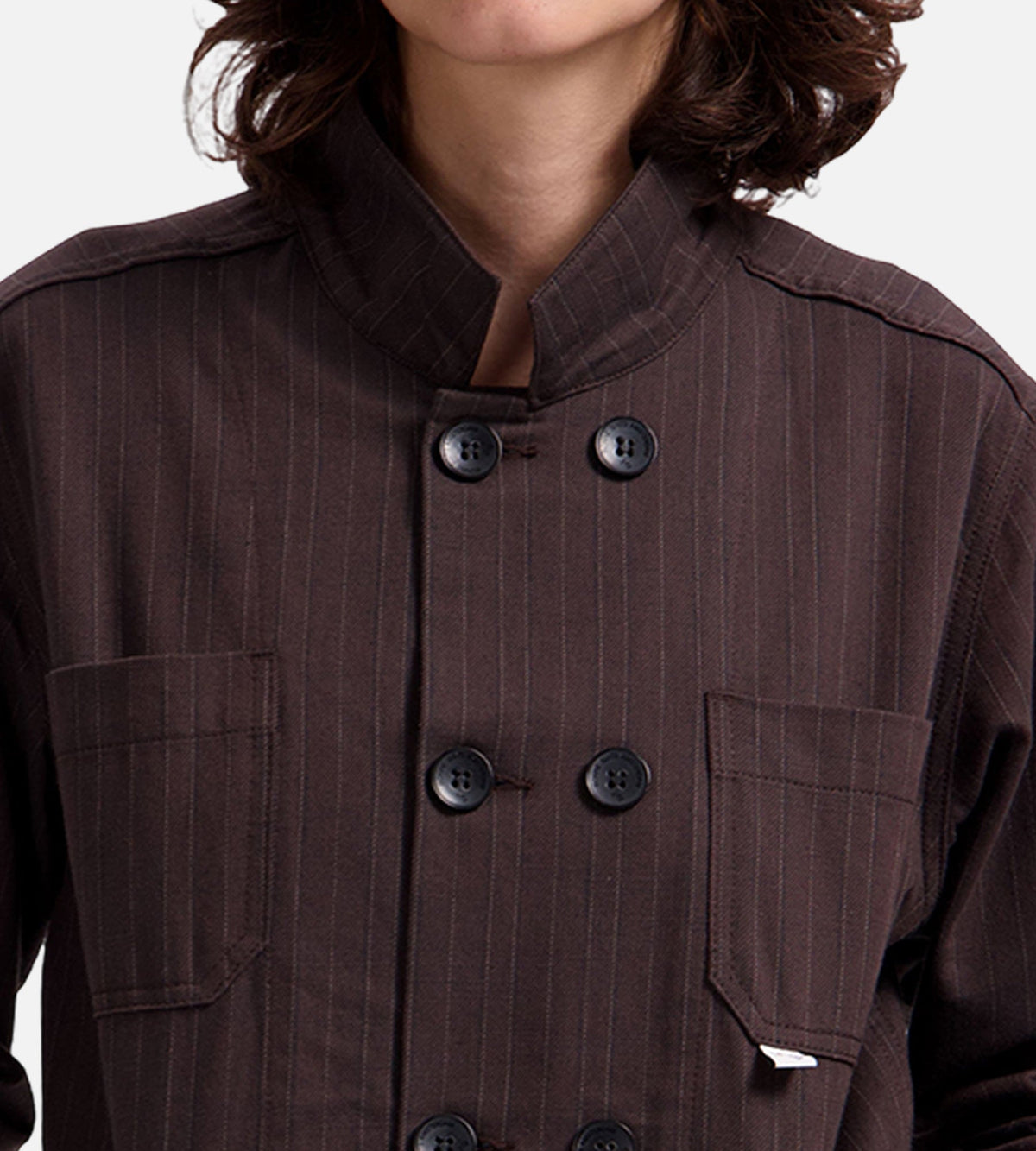 BONNE Bonne Jacket Brown Pinstripe