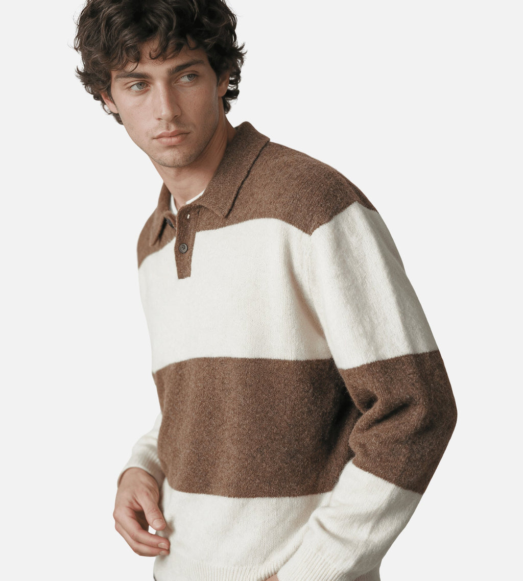 Corridor Brushed Knit Rugby Natural