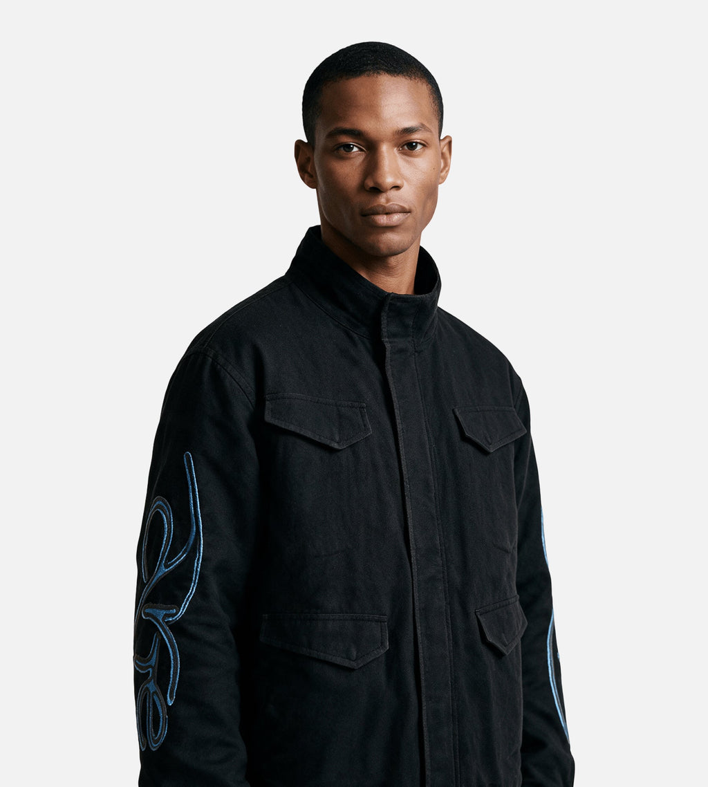 Arte Antwerp Swirl Utility Jacket Black