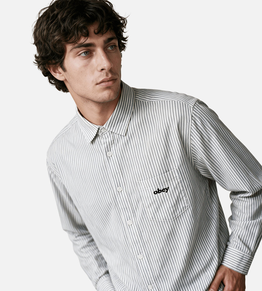 Obey William Woven Shirt White Multi