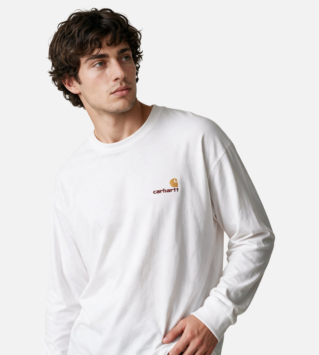Carhartt WIP American Script Longsleeve White