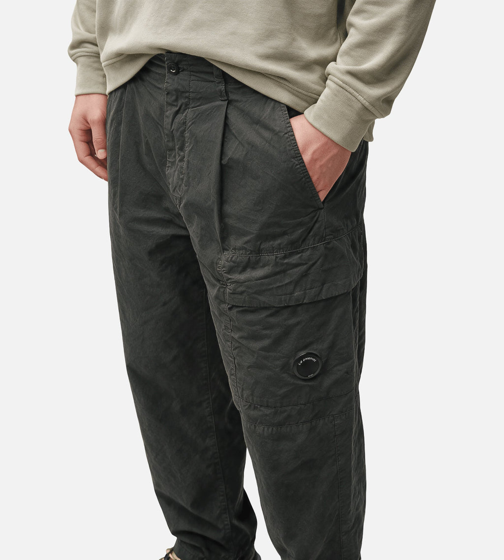 C.P. Company Micro-Reps Boxy Pleats Cargo Pants Raven