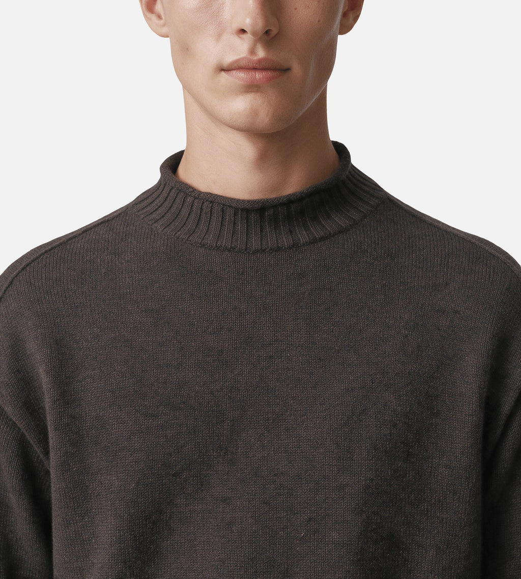 Norse Projects Sagvatnet Wool Roll Neck Sweater Delicioso Brown