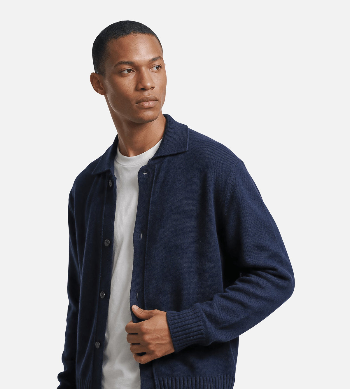 Norse Projects Aldrup Lambswool Cardigan Dark Navy
