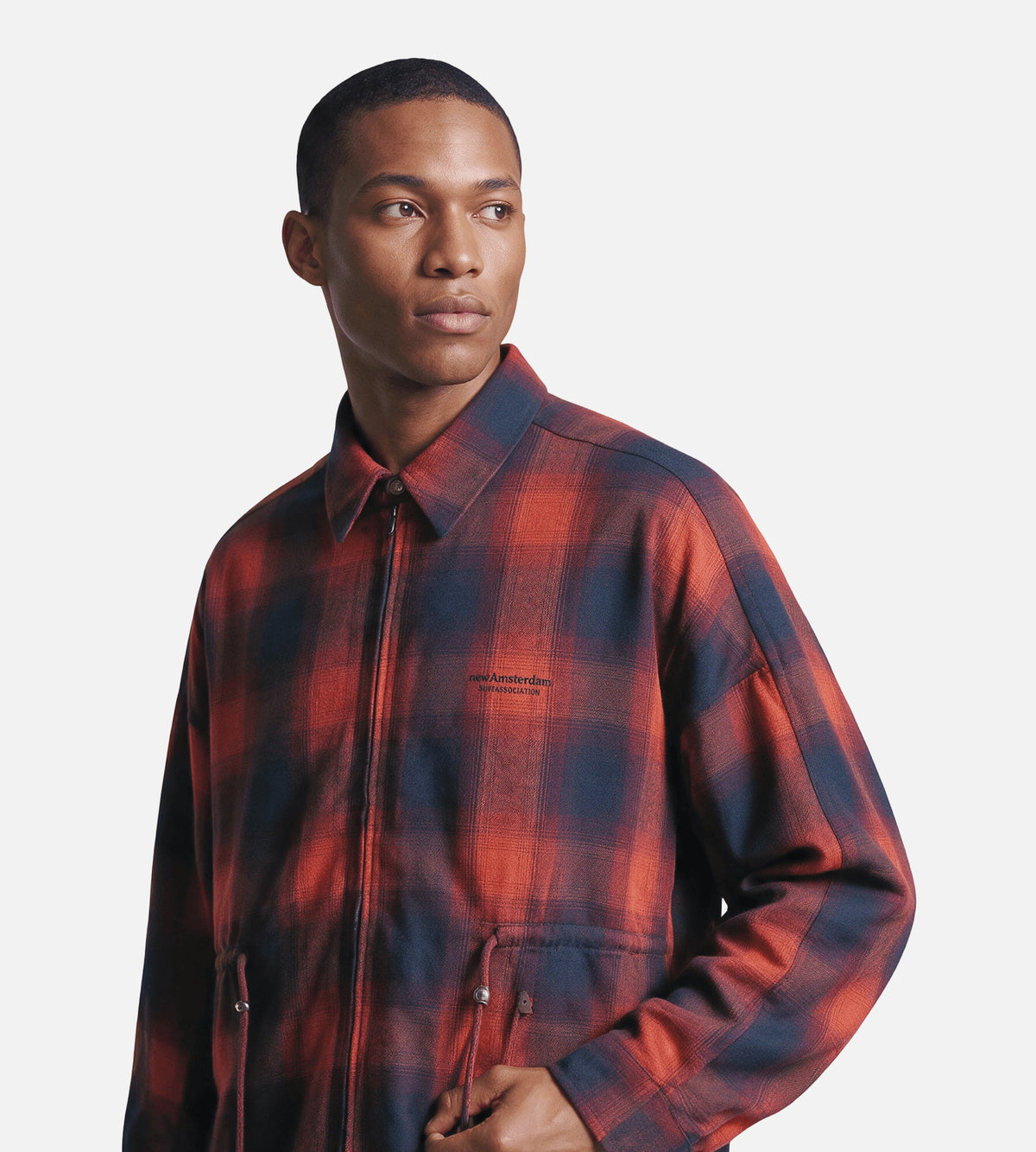 New Amsterdam Surf Association Flanel Overshirt Blue Red Check