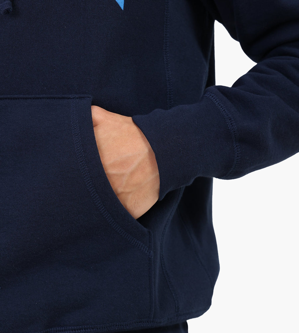 Café-Mountain College Logo Hoody Navy And Cobalt