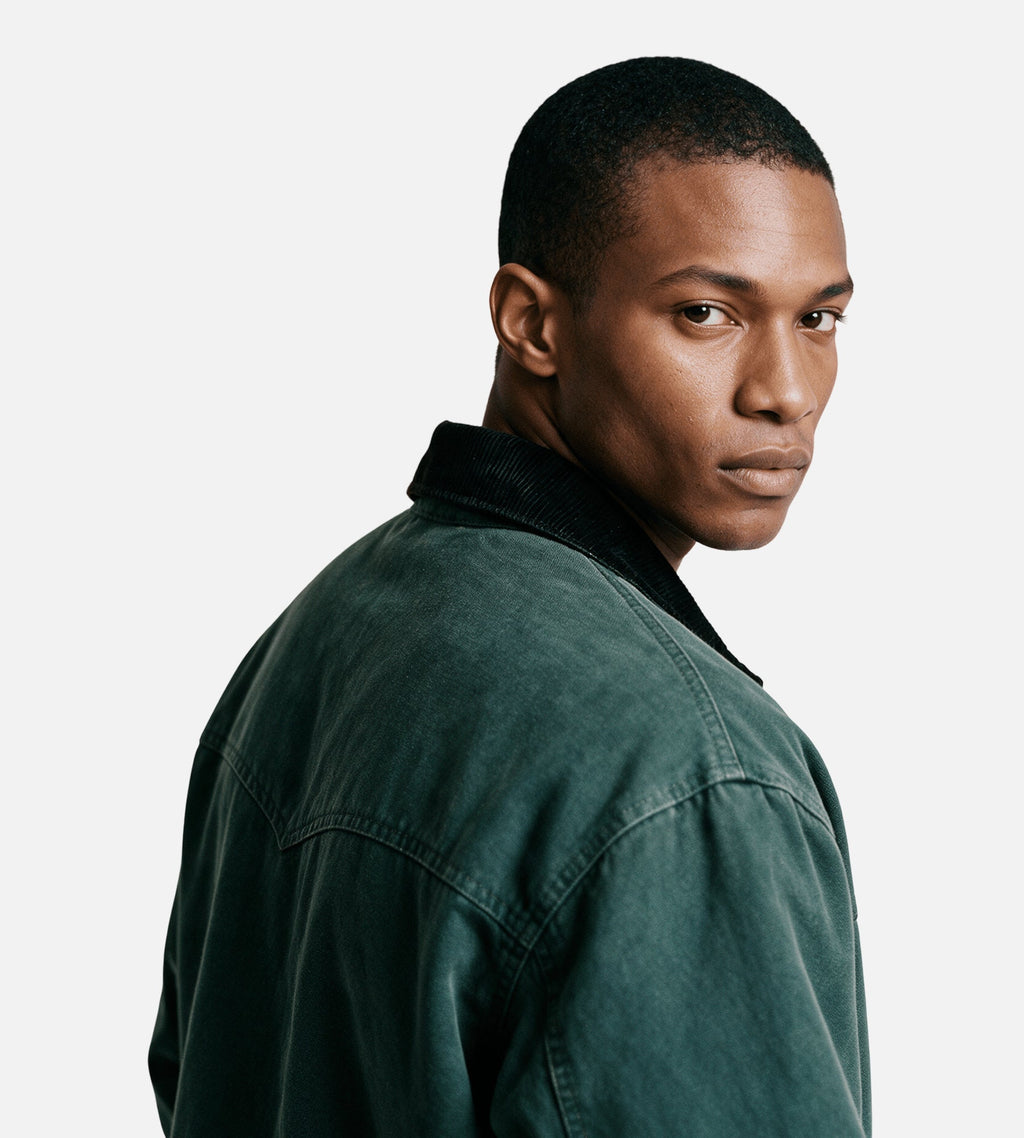 Carhartt WIP OG Santa Fe Jacket Raven Black Stone Canvas