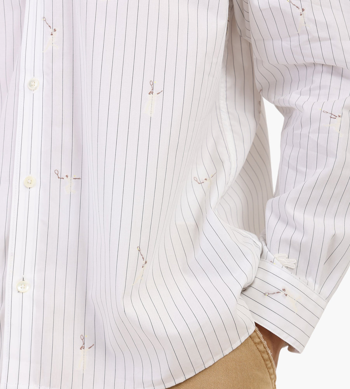 Lacoste 1HC2 Long Sleeve Woven Shirt Flour