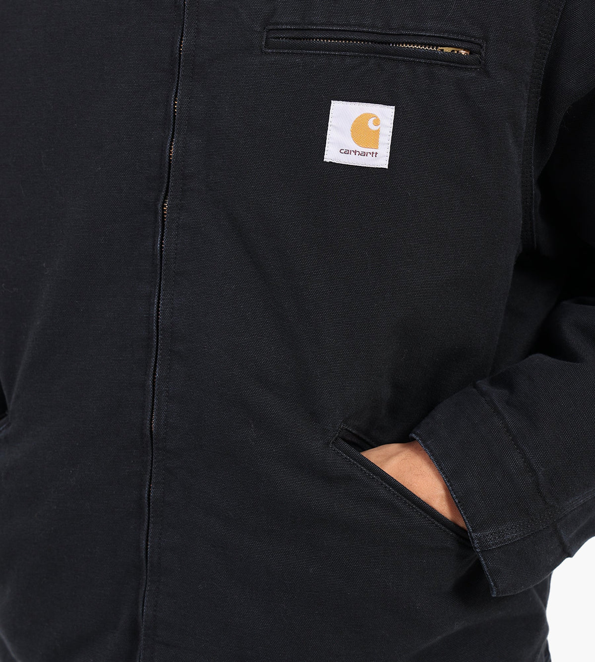 Carhartt WIP OG Detroit Jacket Black Black Stone Canvas