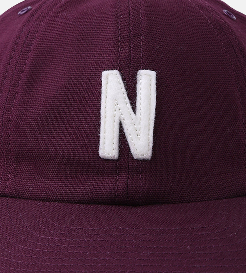 Norse Projects Light Canvas Felt N 8 Panel Cap Mahogany
