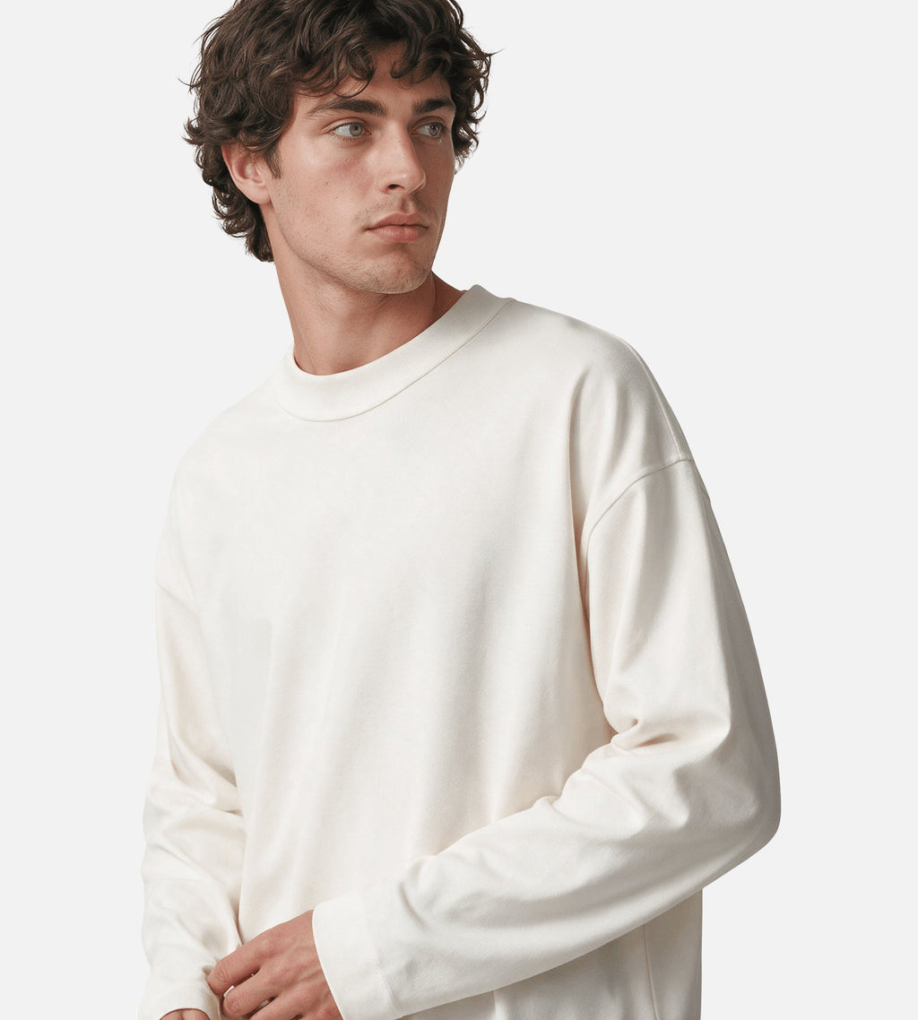 Norse Projects Isefjord Compact Cotton Longsleeve Ecru