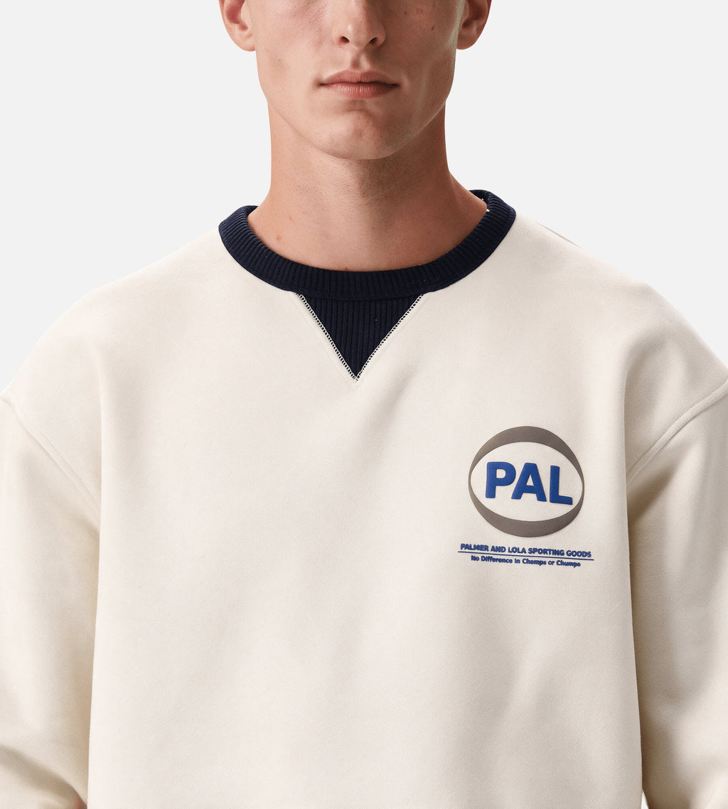 PAL Sporting Goods Pre Game Crewneck Marshmallow Navy