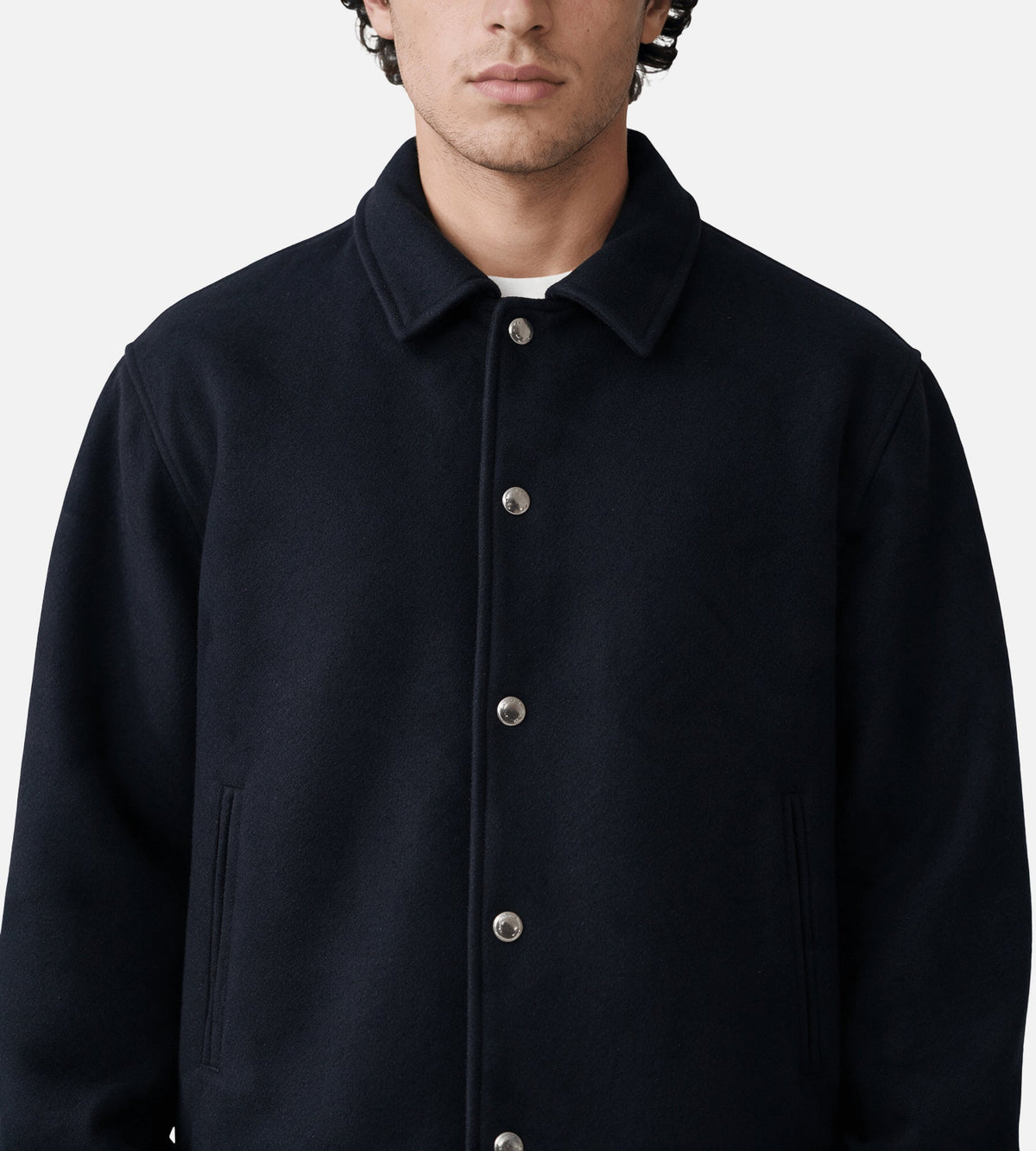 New Amsterdam Surf Association Wool Coach Jacket Black