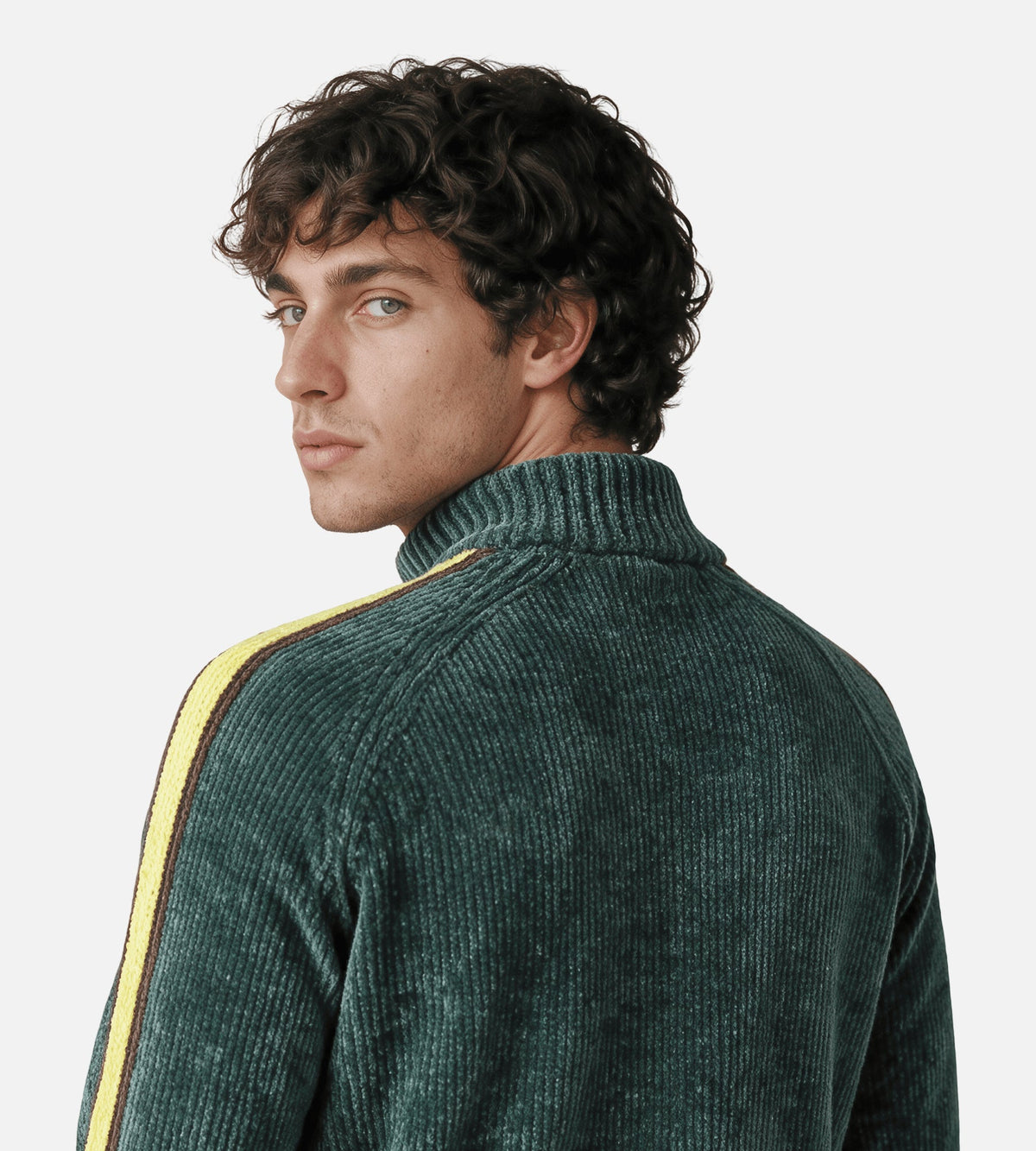 Obey Varen Zip Up Sweater Dark Forest Multi