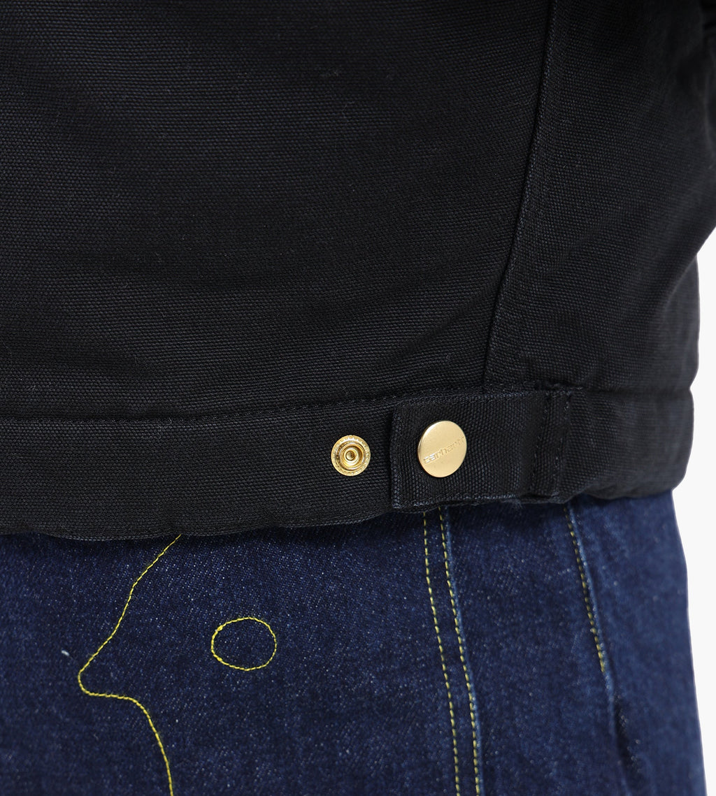 Carhartt WIP OG Detroit Jacket Black Black Stone Canvas