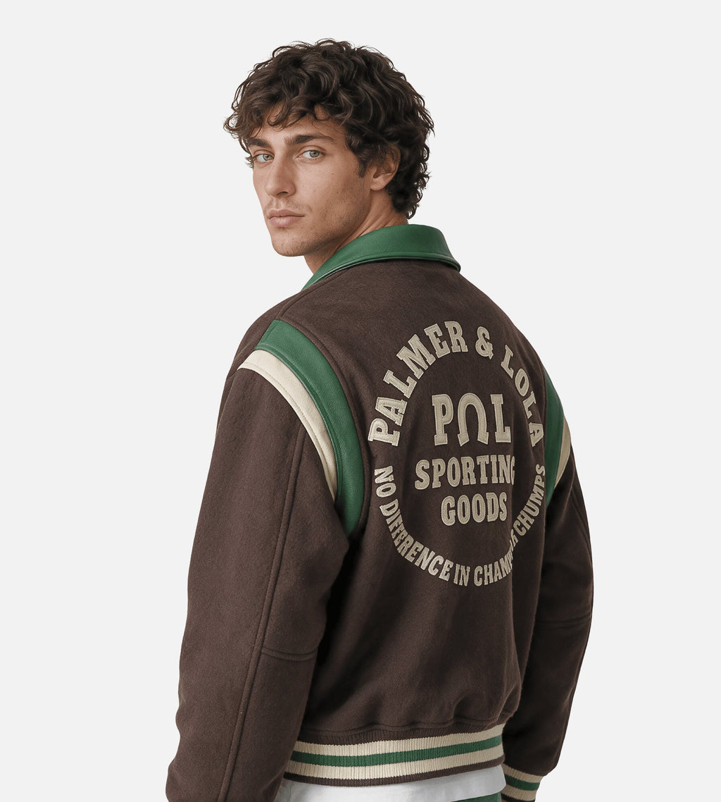 PAL Sporting Goods Ranch Varsity Jacket Mahogany