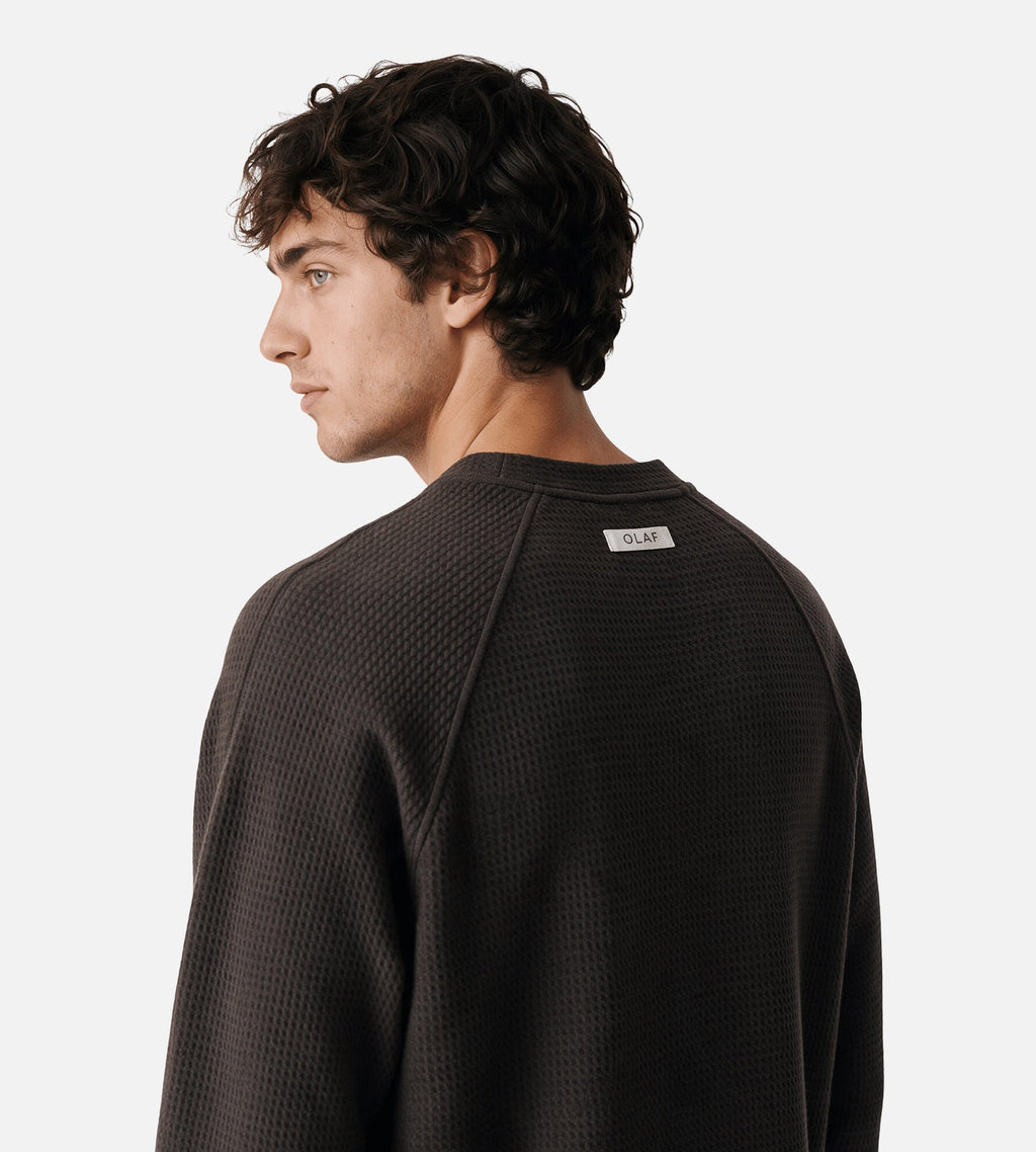 OLAF Waffle Crewneck Chocolateplum