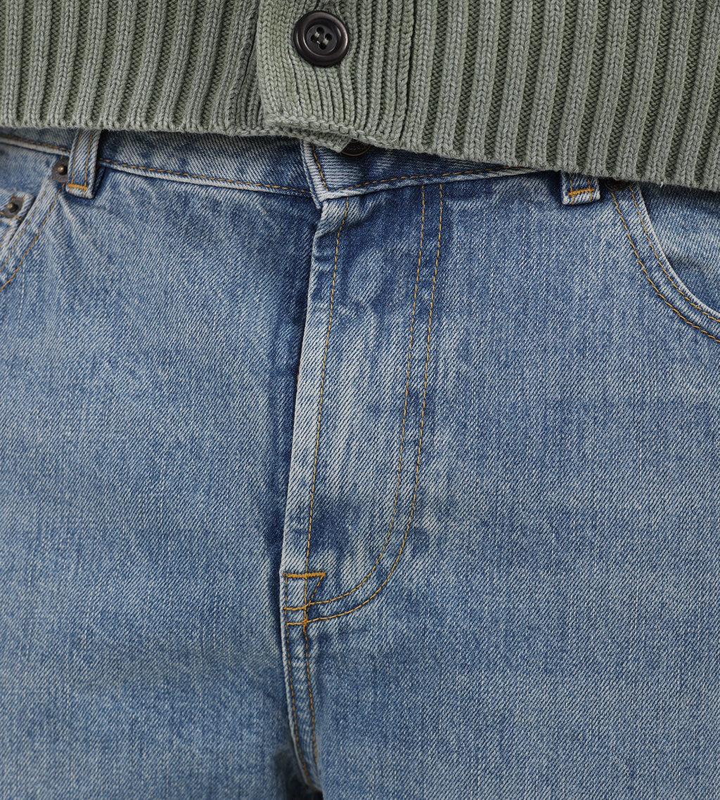 Corridor 5 Pocket Jeans Bleach Wash Indigo