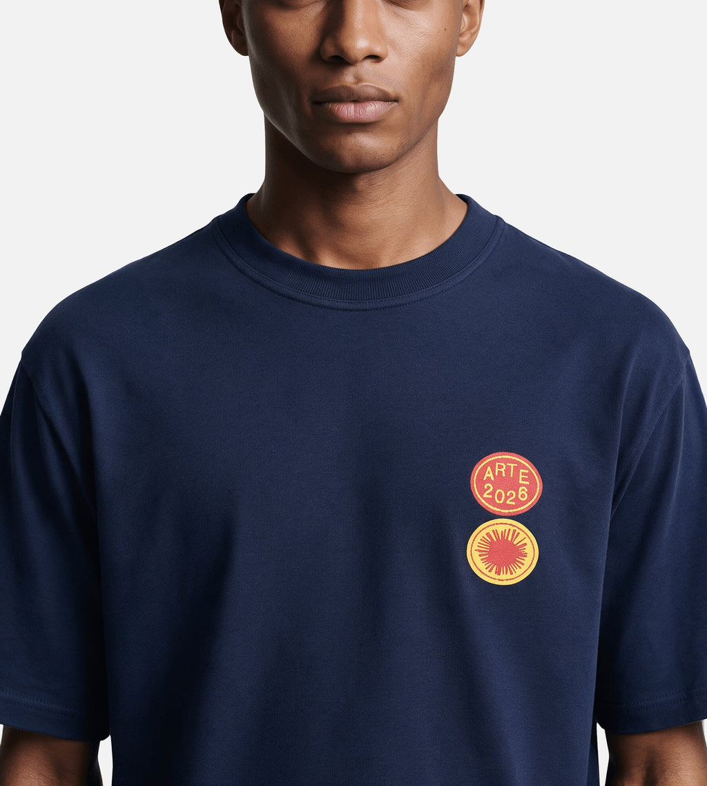 Arte Antwerp Sun Stamp T-shirt Navy