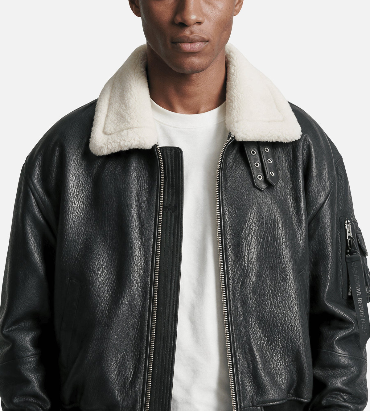 Alpha Industries B-15 Leather UV Black