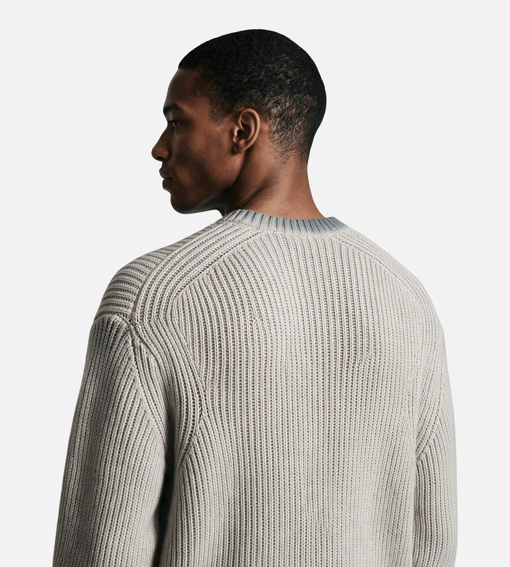 Obey Ian Faded Wash Sweater Grey Faded Wash