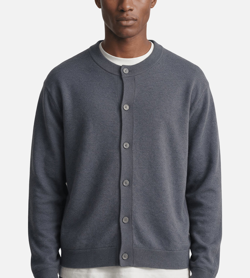 NN.07 Jasper Crew Cardigan 60062 Charcoal Mist