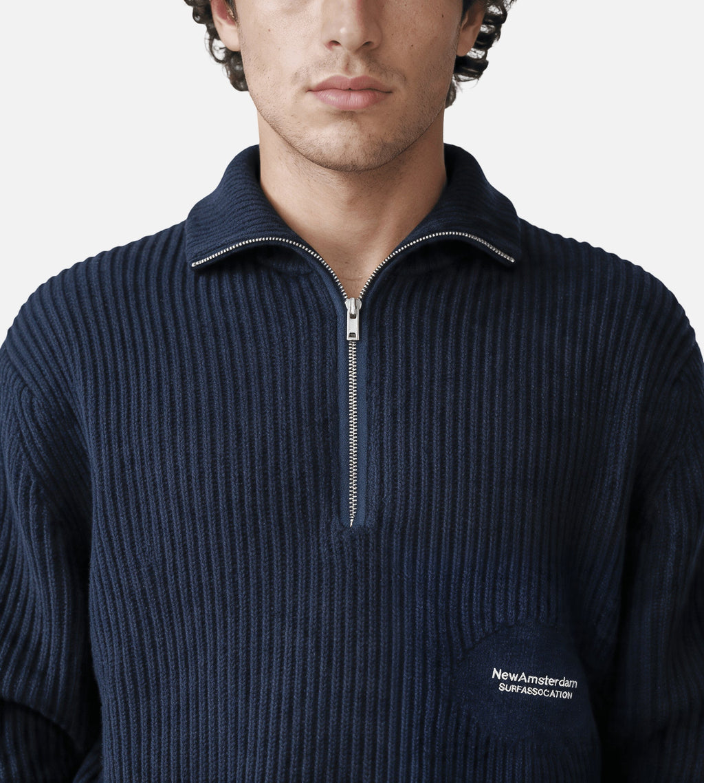 New Amsterdam Surf Association Knitted Half Zip Night