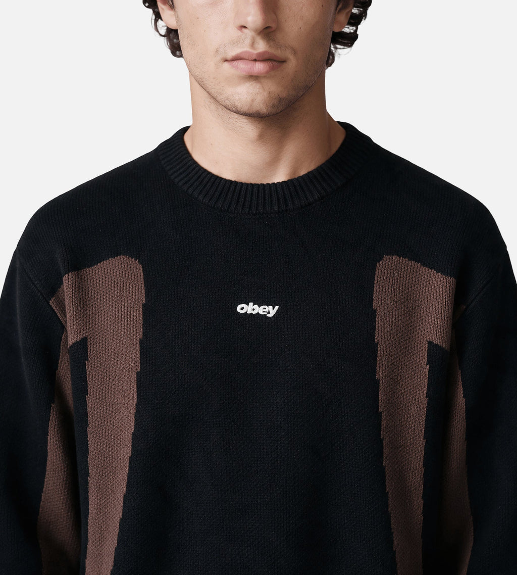 Obey Brann Sweater Digital Black Multi