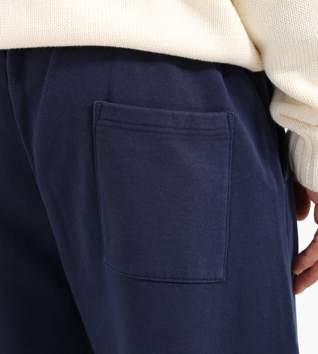 Sporty & Rich Nautical Embroidered Wide Sweatpant Dark Navy