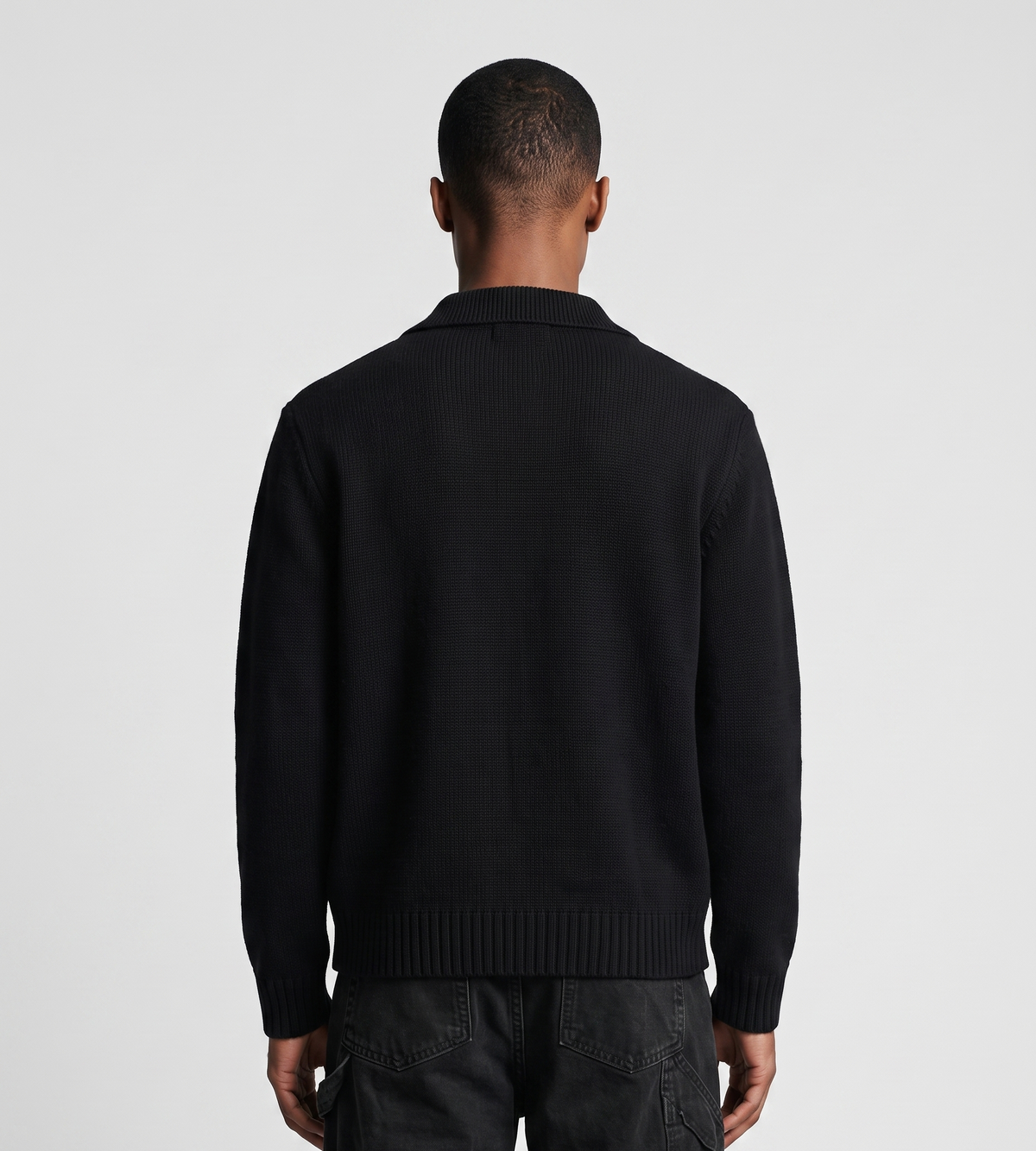 Arte Antwerp Stencil Zip Cardigan Black