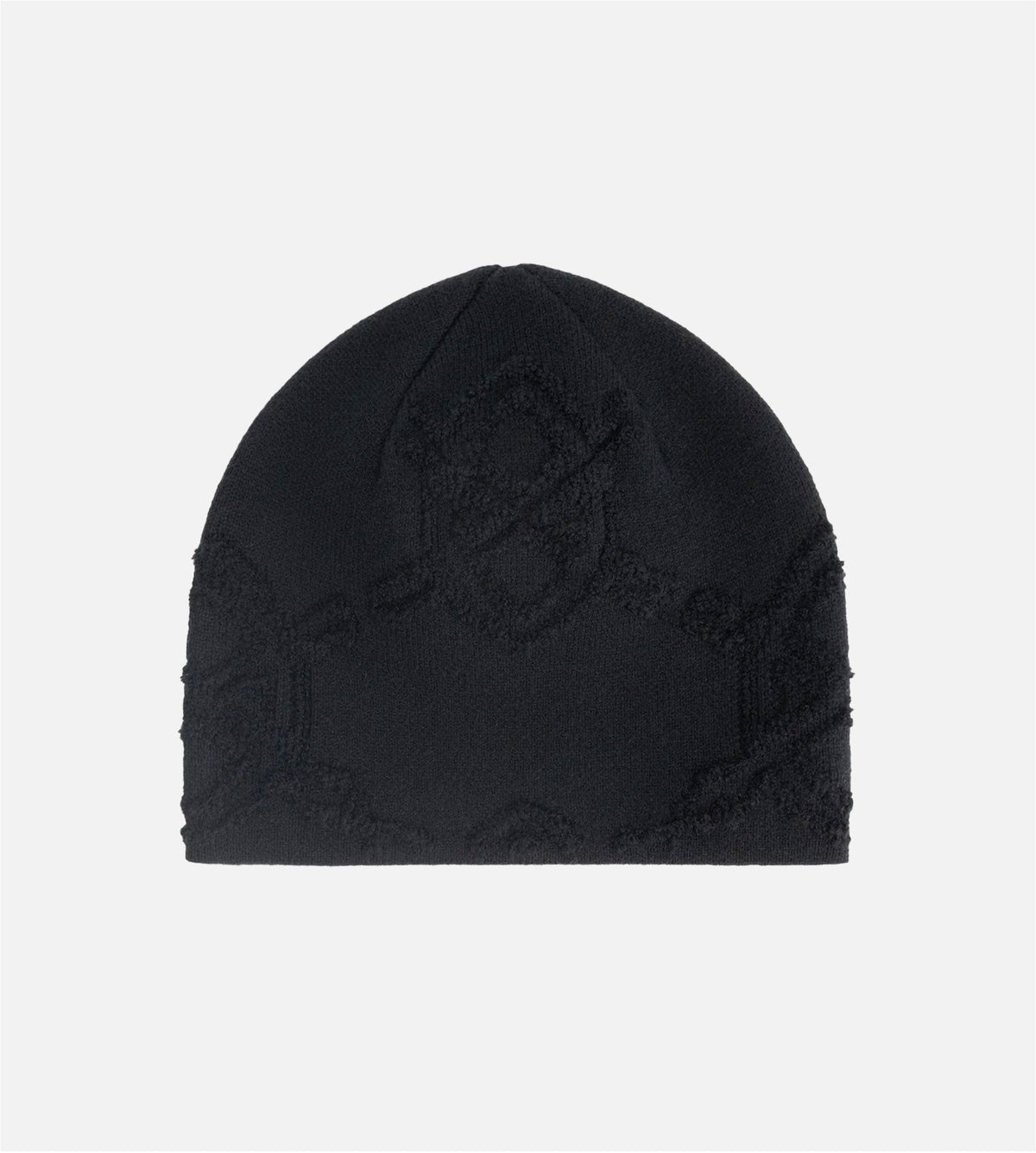 Daily Paper Textured Shield Skull Cap Beanie Black