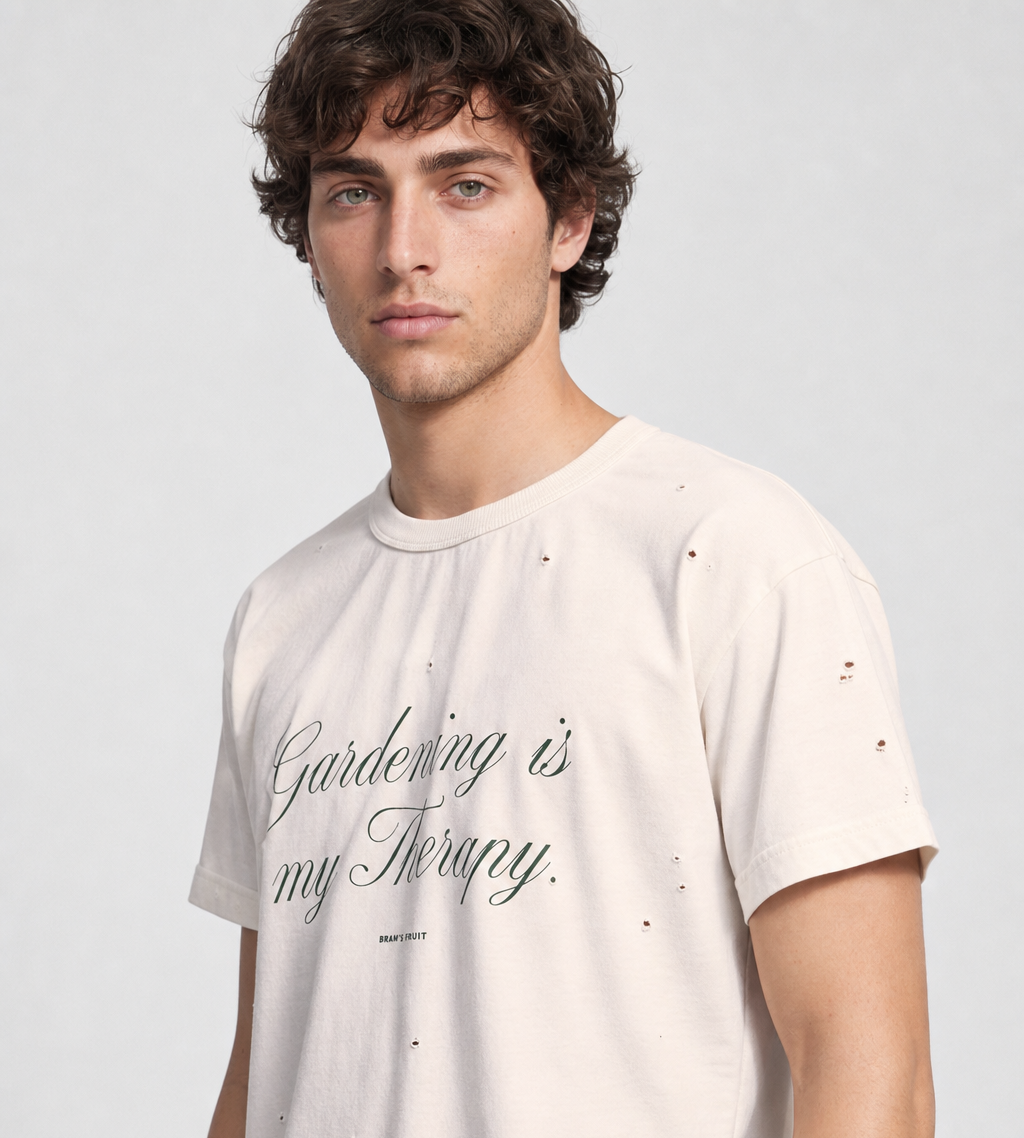 Bram's Fruit Distressed Quote T-shirt White