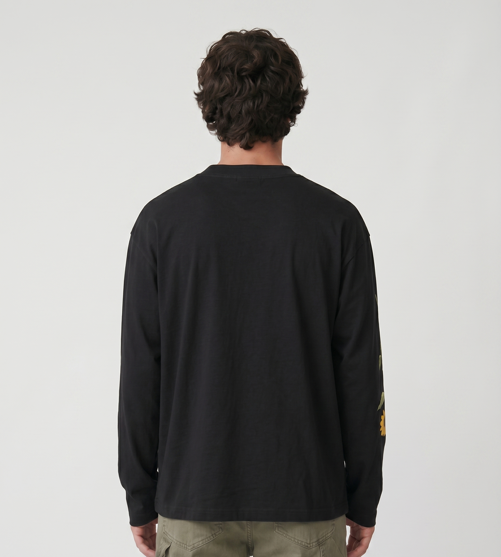 Bram's Fruit Sunflower Longsleeve Shadow Black