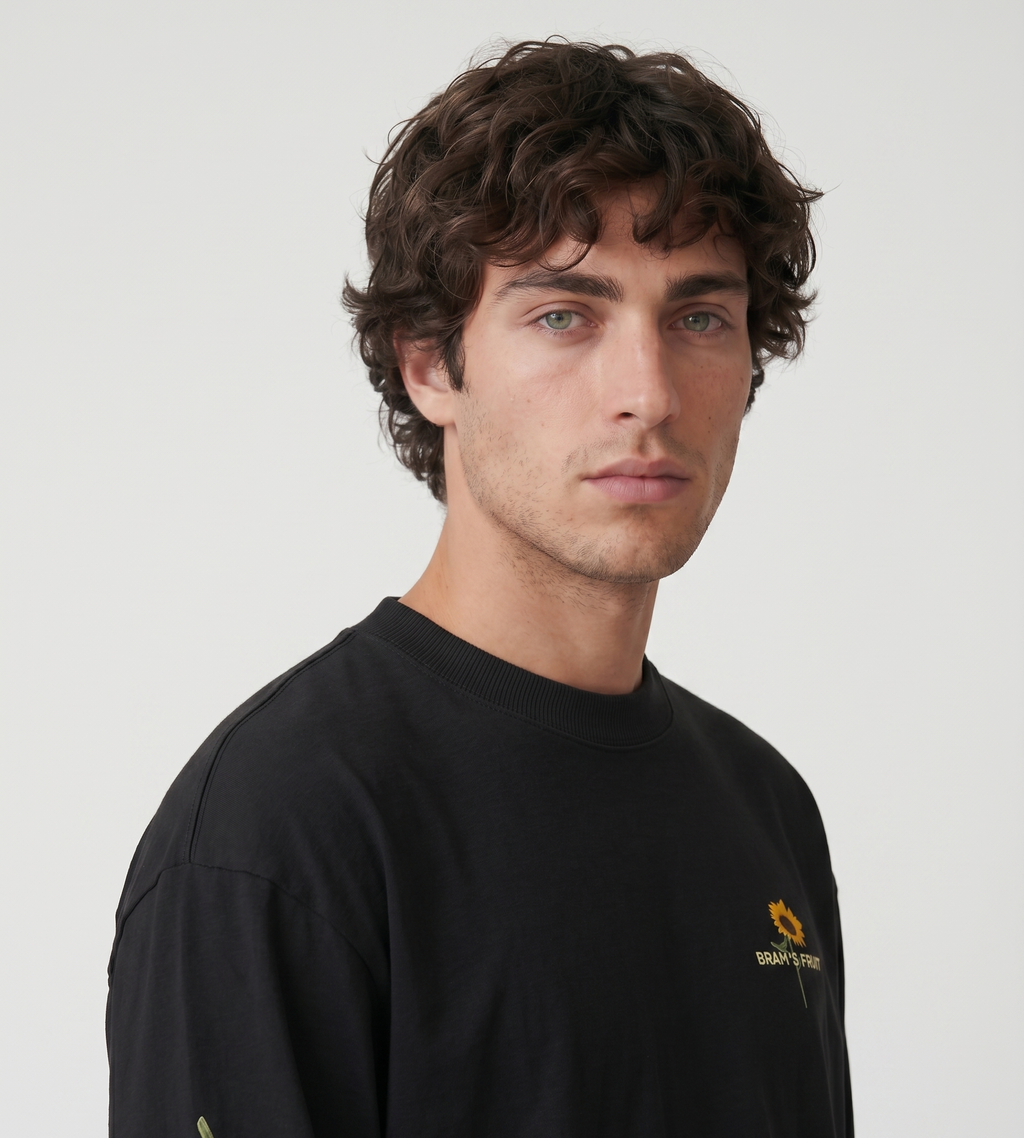 Bram's Fruit Sunflower Longsleeve Shadow Black